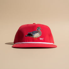 Load image into Gallery viewer, Bright Red Woodie (ROPE HAT)
